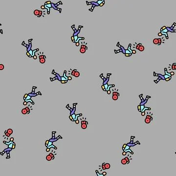 Recess time primary school vector seamless pattern Stock Illustration
