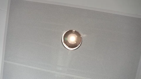 Recessed Ceiling Light with Grid Panel Stock Footage 314030758