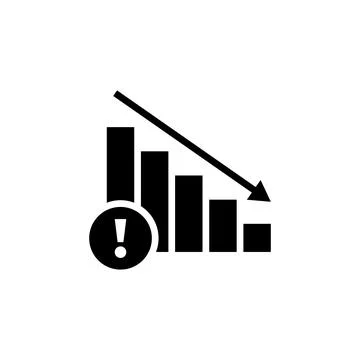 Recession icon logo design vector illustration. Illustrazione stock
