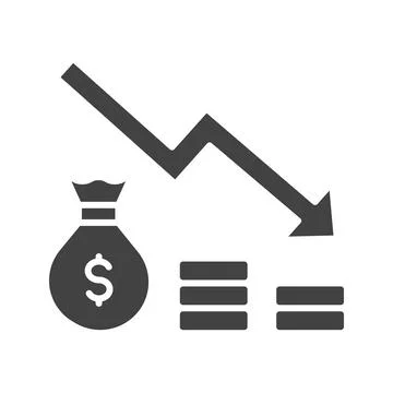 Recession icon vector image. Stock Illustration