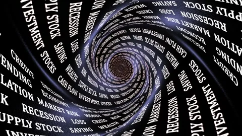 RECESSION Keywords Animation, Background, Loop Stock Footage 303464681
