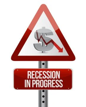 Recession in progress illustration design over white 스톡 일러스트