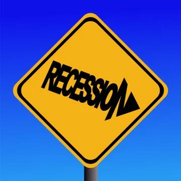 Recession warning sign Stock Illustration