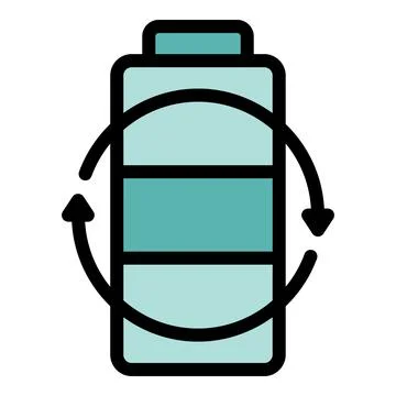 Recharge full battery icon vector flat Stock Illustration