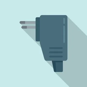 Recharge mobile icon flat . Phone charger Stock Illustration