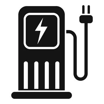 Recharge station icon simple vector. Eco factory Stockillustratie