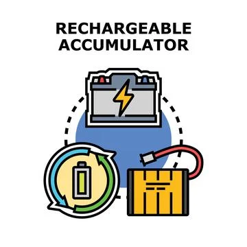 Rechargeable accumulator concept illustration representing power technology Stock Illustration