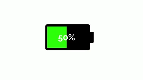 Rechargeable Battery 70 Percent Animation Stock Footage 325563053