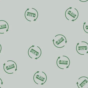 Rechargeable glyph vector seamless pattern Illustrazione stock