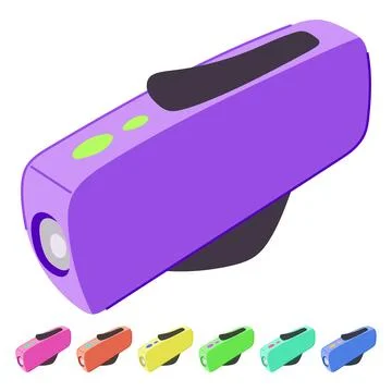 Rechargeable hand crank flashlight vector cartoon graphic 스톡 일러스트