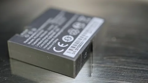 Rechargeable li-ion polymer battery made in China for action camera and sma.. Video stock 270191765