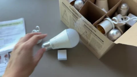 Rechargeable Light Bulbs Stock Footage 341725235