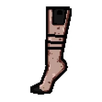 Rechargeable socks heated pixel art vector illustration Stock Illustration