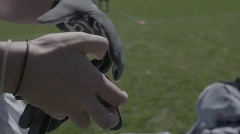 Recieving Gloves Stock Footage 50519003