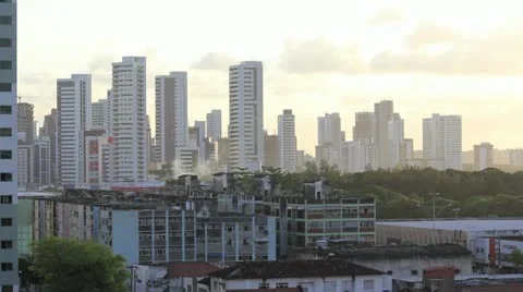 Recife Brazil at Dusk Stock Footage 10893655
