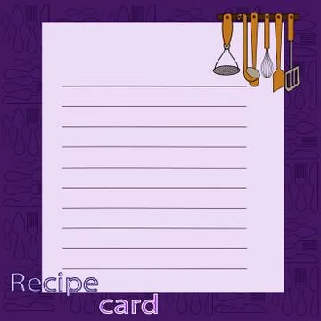 Recipe blank. vector illustration Stock Illustration