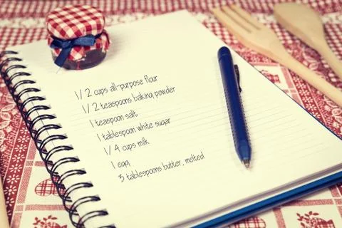 Recipe book. Stock-Fotos