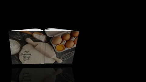 Recipe Book Turns on itself - loop animation Stock Footage 251690275