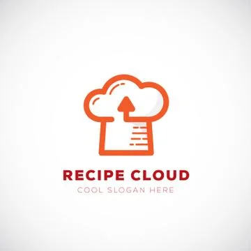 Recipe Cloud Abstract Vector Logo Template. Online Storage Technology Symbol and 스톡 일러스트