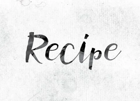Recipe Concept Painted in Ink Stock Illustration