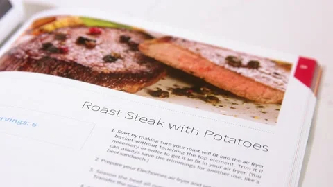 Recipe in cookbook Video stock 221636910