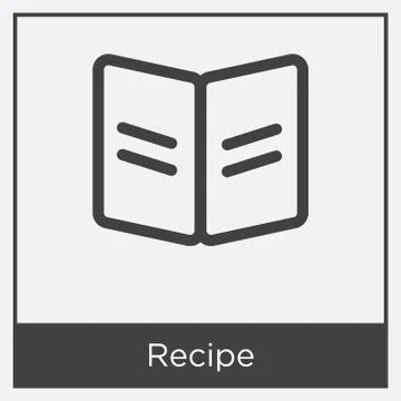Recipe icon isolated on white background Free Stock Illustration