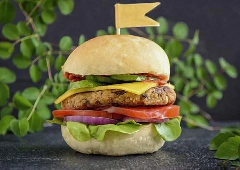 Recipe - Lean Burger Stock Photos