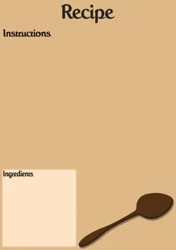 Recipe Page Design Stock Illustration