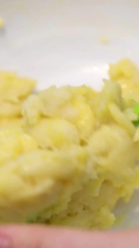 Recipe step by step stuff profiteroles with cheese cream with microgreens Stock-Footage 280106892