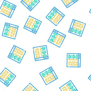 Recipe website vector seamless pattern 스톡 일러스트