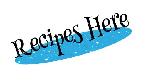 Recipes Here rubber stamp Stock Illustration