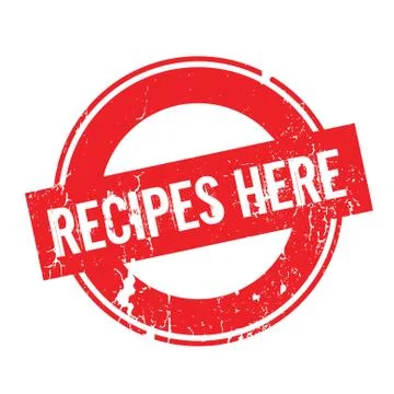Recipes Here rubber stamp Illustrazione stock