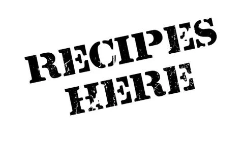 Recipes Here rubber stamp Illustrazione stock
