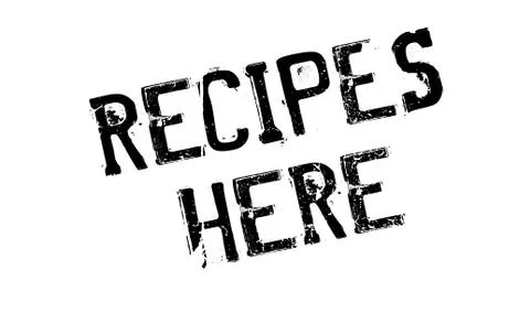 Recipes Here rubber stamp 스톡 일러스트