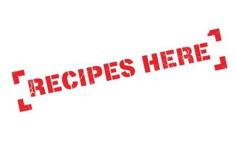 Recipes Here rubber stamp Stockillustratie