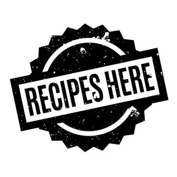 Recipes Here rubber stamp Stockillustratie