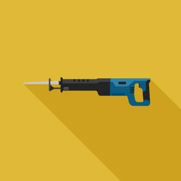 Reciprocating Saw flat icon Illustrazione stock