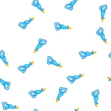 Reciprocating saw tool vector seamless pattern Stock Illustration