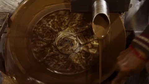 Recirculating chocolate machine in Ooty, India. Stock Footage 114681467