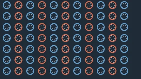 Recirculation Balancing Valve Wheel Tile Full Frame Transition Stock Footage 345819877
