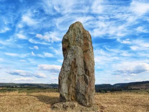 Reckange standing stone Stock Photos