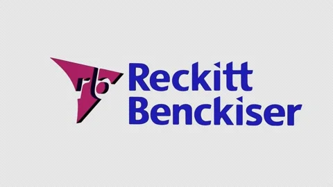 Reckitt Benckiser Logo - 3D with Alpha channel Stock Footage 146127037
