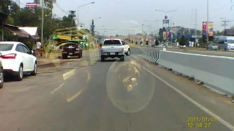 Reckless Thai Driver Causes Crash - 01 Jan 1970 Video stock 205361223