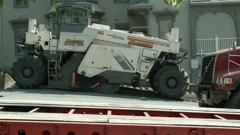 Reclaimer &amp; Grader Operating At Construction Site 库存影片 76767683