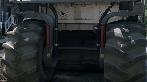 Reclaimer &amp; Grader Operating At Construction Site, Close Shot 库存影片 76767869