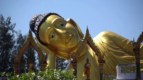 Reclining Buddha Stock Footage 85345523