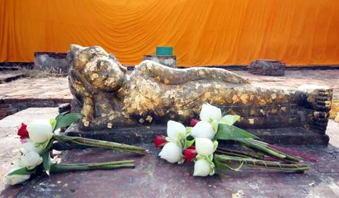 Reclining buddha image Stock Photos