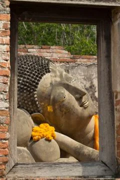 Reclining of buddha Stock Photos