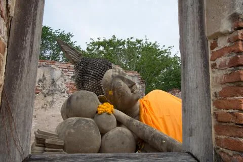 Reclining of buddha Stock Photos