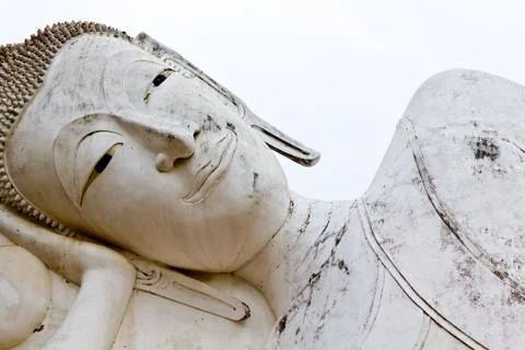 Reclining of buddha Stock Photos